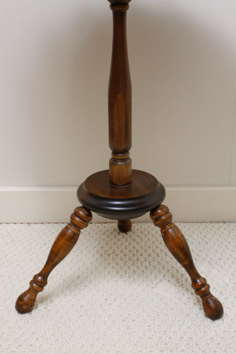 Mary Walborn Handpainted Tea Table and Novelty Maid Tray Stand