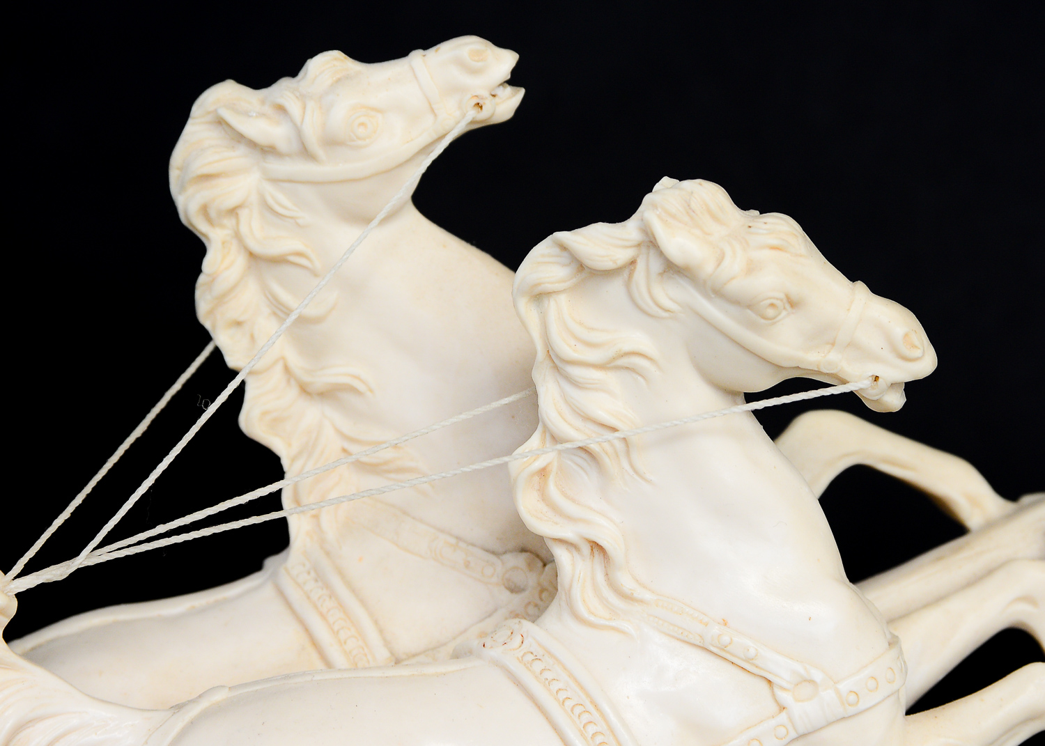 Amilcare Santini Italian Marble Roman Chariot Sculpture