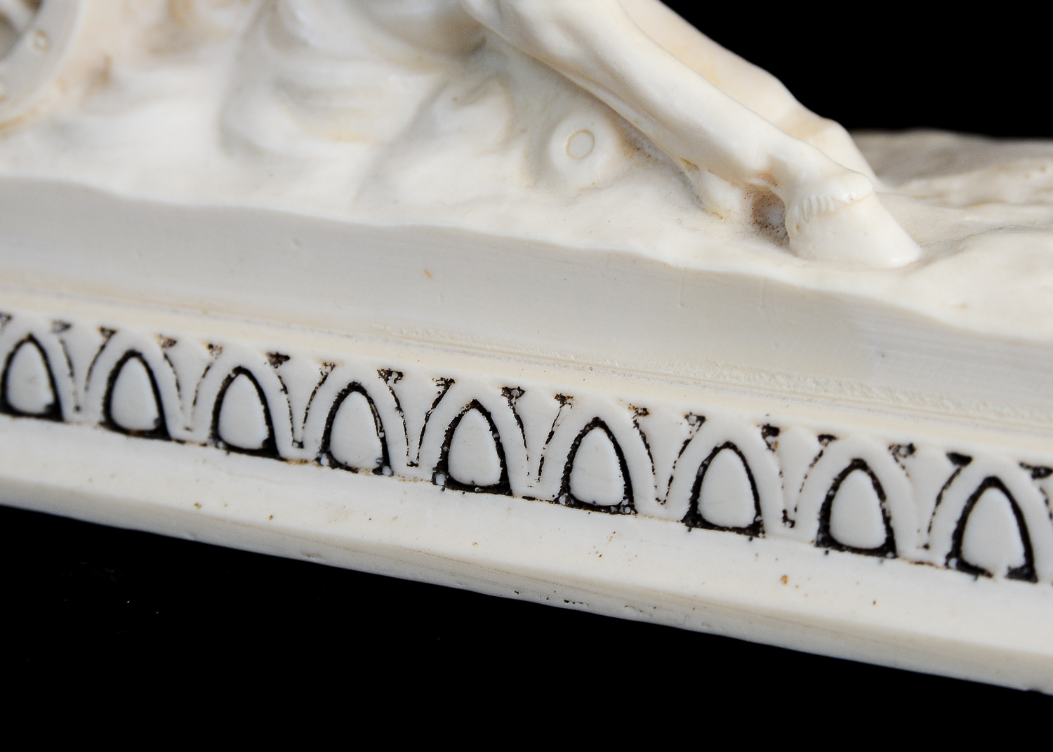 Amilcare Santini Italian Marble Roman Chariot Sculpture