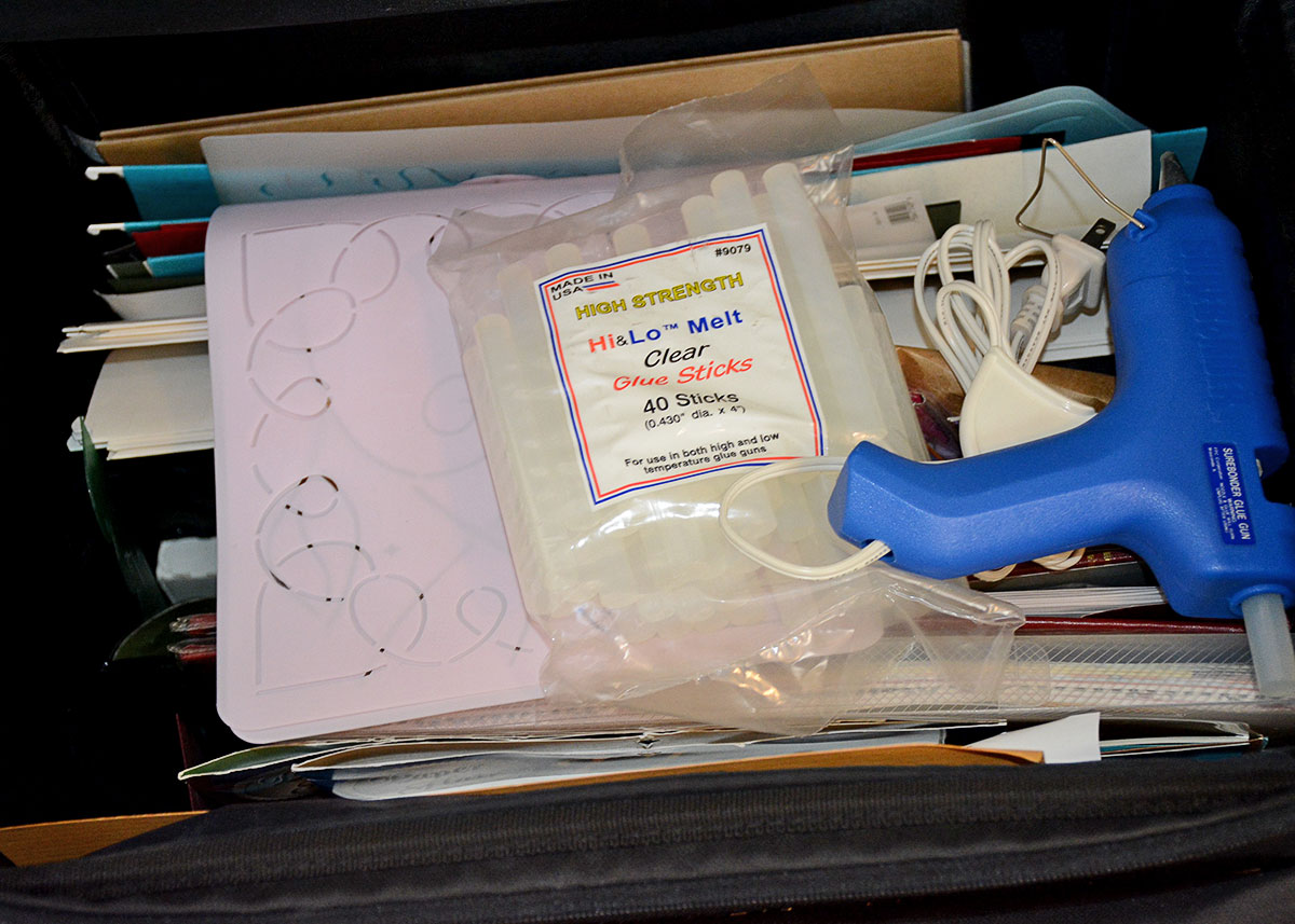 Crop In Style XXL Rolling Tote and Scrapbook Supplies