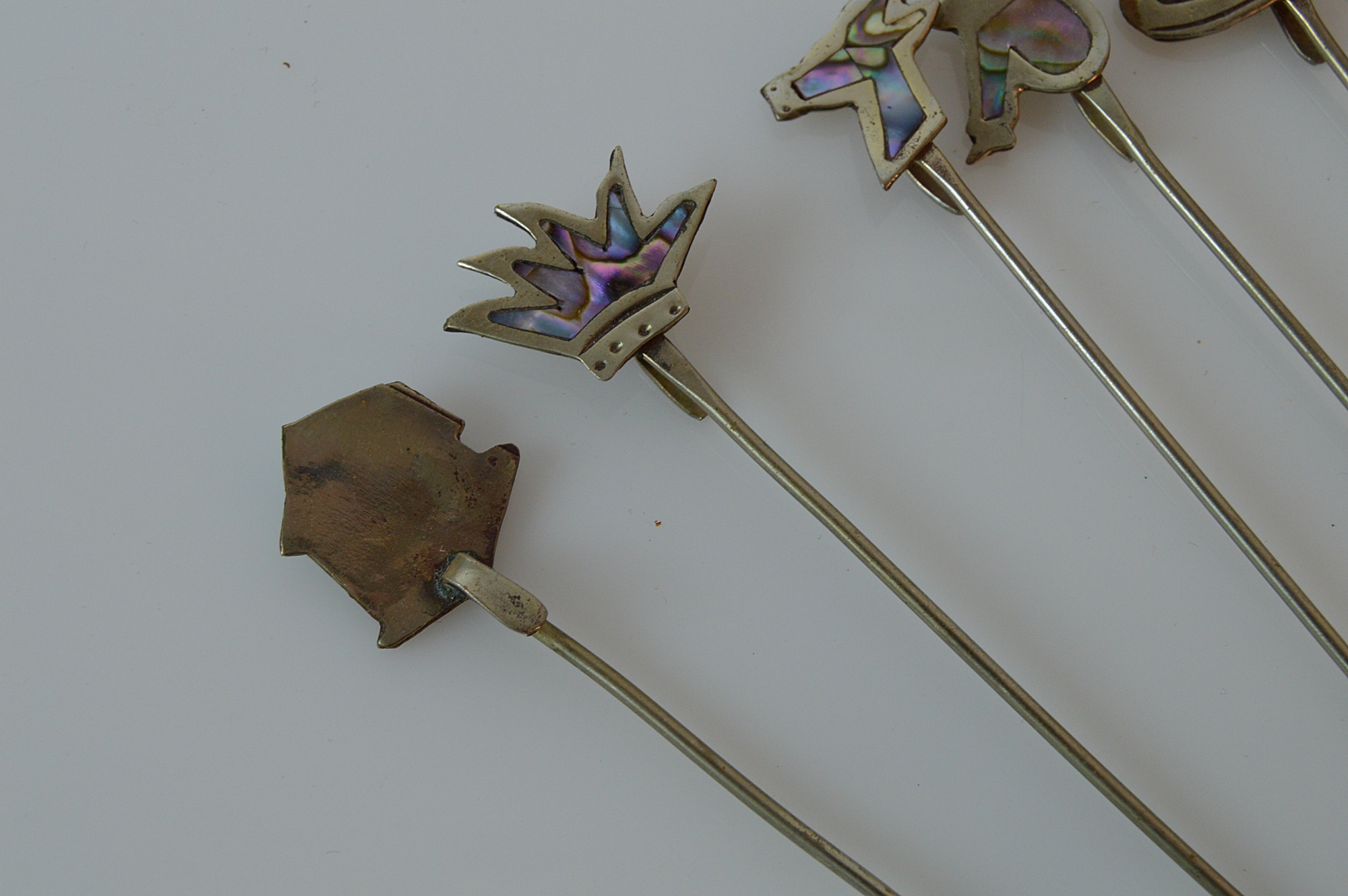 Mexican Sterling and Abalone Canape Forks