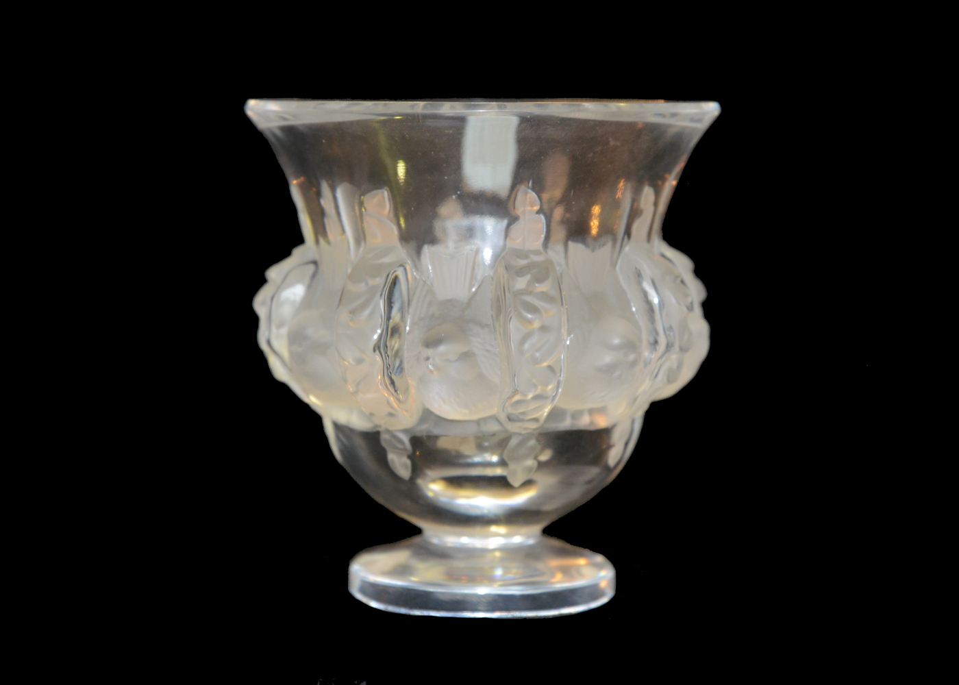 Modern French Lalique "Dampierre" Crystal Vase