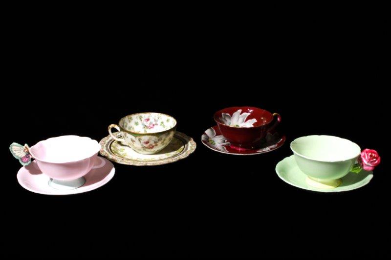 Quartet of Teacups and Saucers