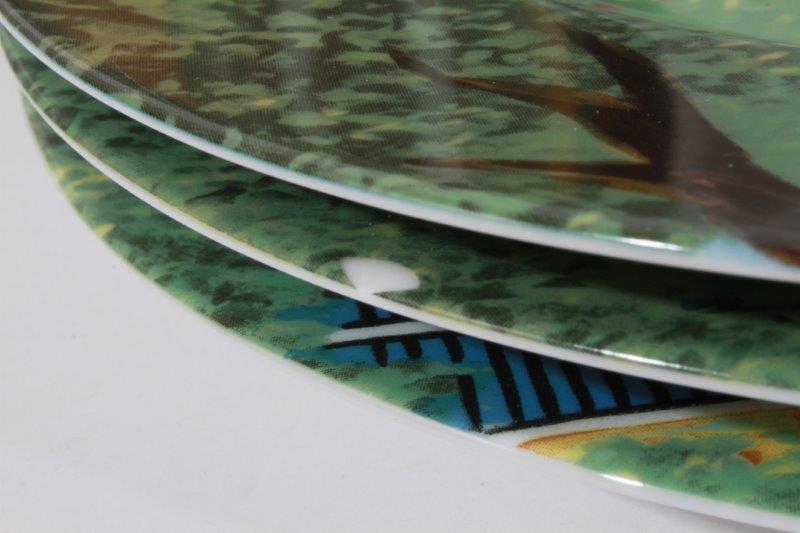 Quintet of Guy Buffet "Marche Provencale GBC" Dinner Plates