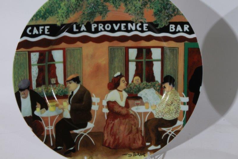 Quintet of Guy Buffet "Marche Provencale GBC" Dinner Plates