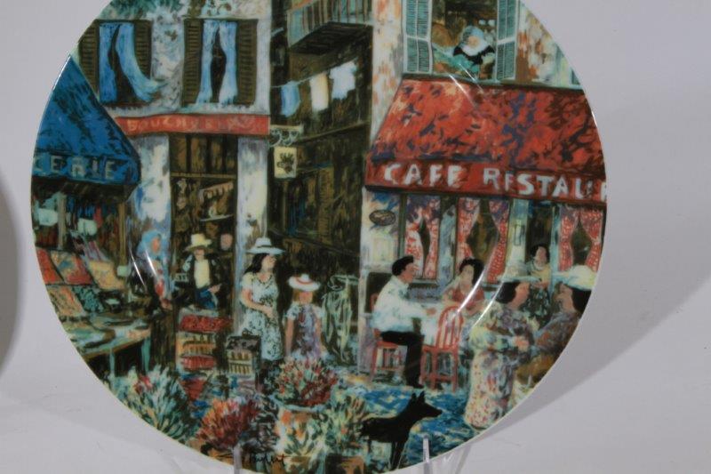 Quintet of Guy Buffet "Marche Provencale GBC" Dinner Plates