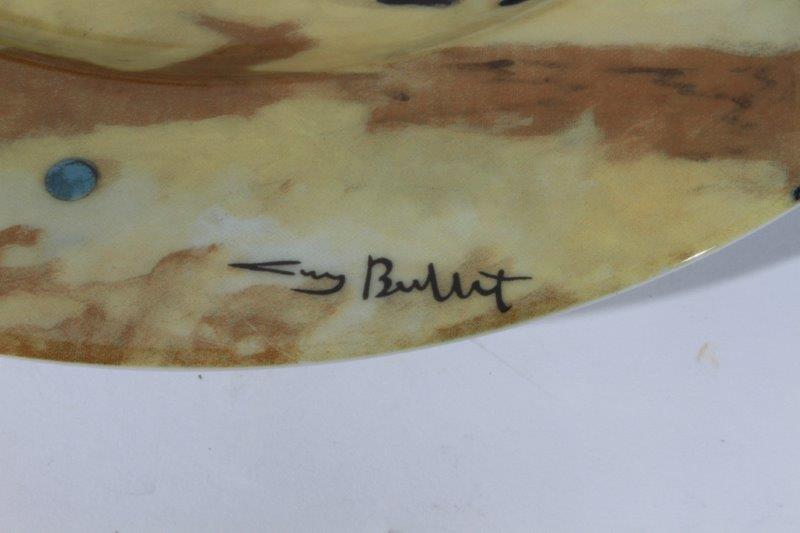 Quintet of Guy Buffet "Marche Provencale GBC" Dinner Plates