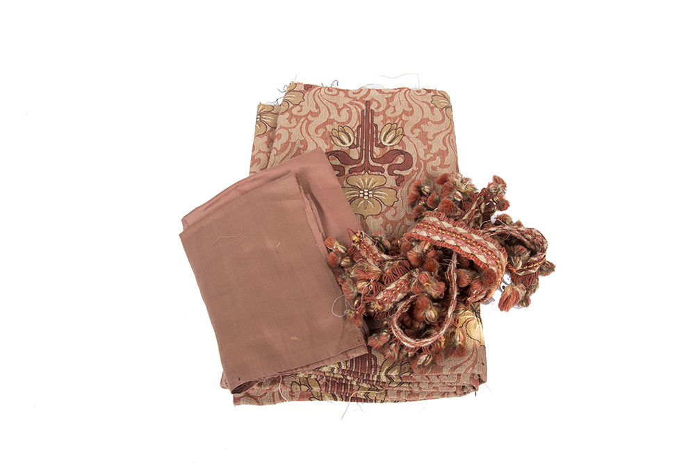 Antique Art Nouveau Style Fabric Panel