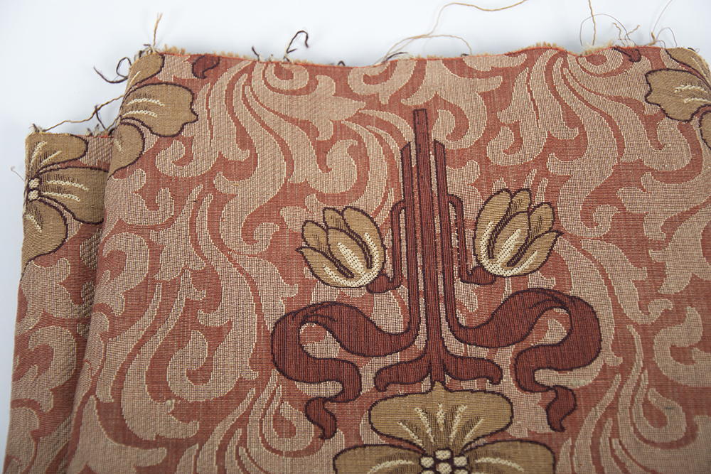 Antique Art Nouveau Style Fabric Panel