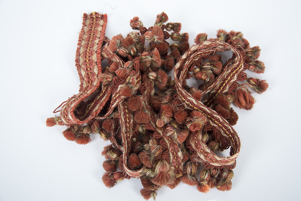 Antique Art Nouveau Style Fabric Panel