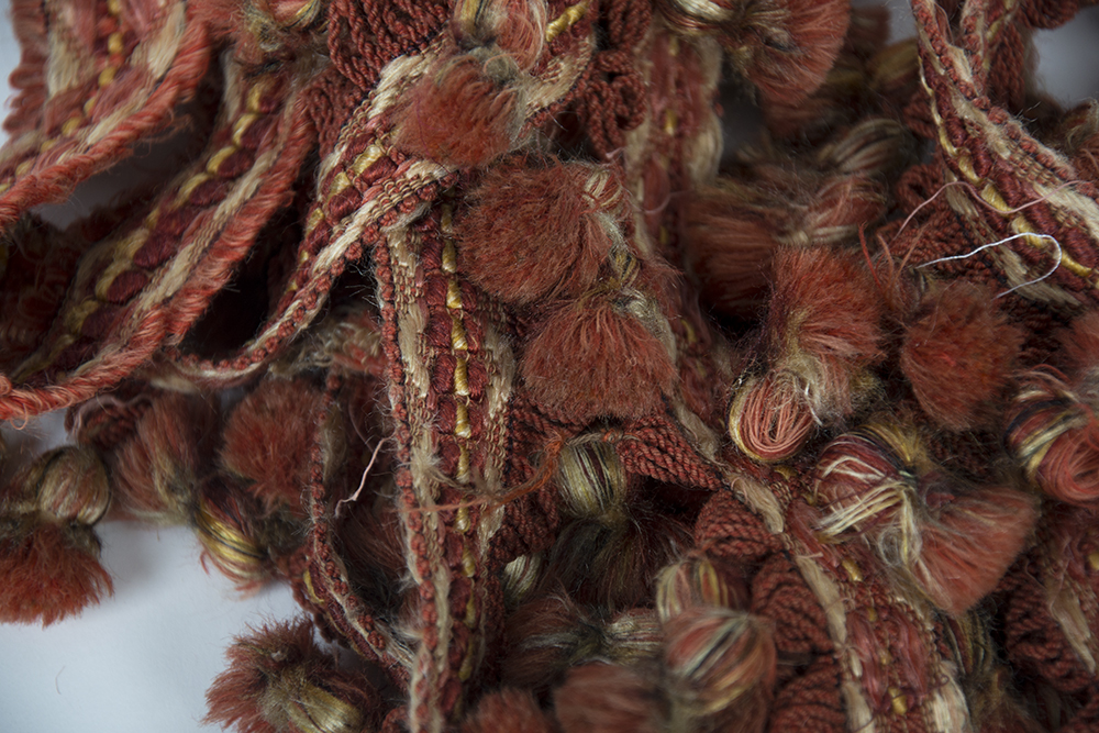 Antique Art Nouveau Style Fabric Panel