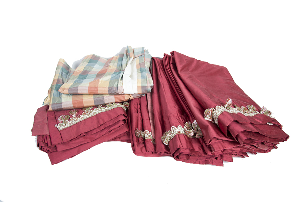 Group of Silk Curtains