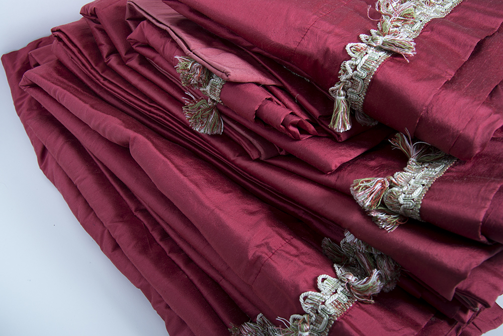Group of Silk Curtains