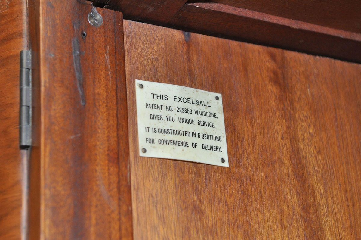 Vintage Art Deco Burlwood Triple Wardrobe by Excelsall