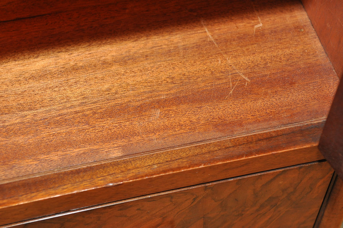 Vintage Art Deco Gentleman's Chest with Burled Wood Veneers