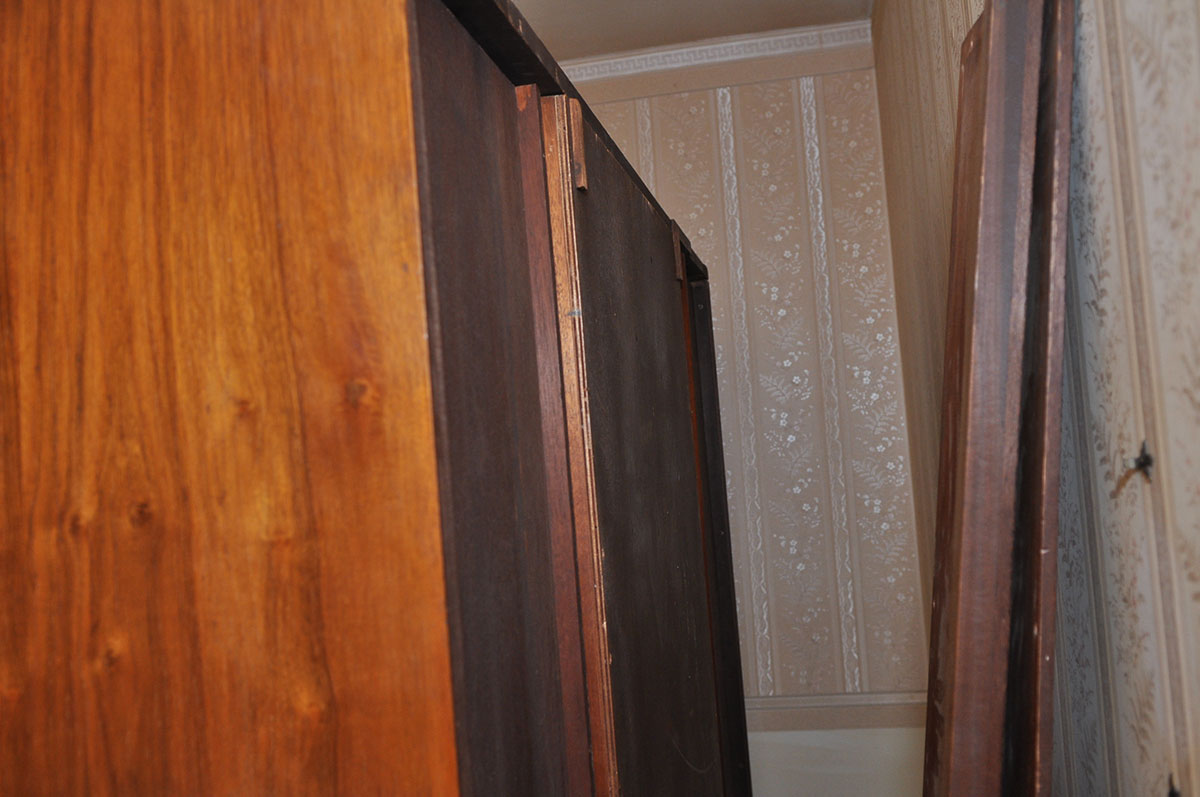 Vintage Art Deco Burlwood Triple Wardrobe by Excelsall