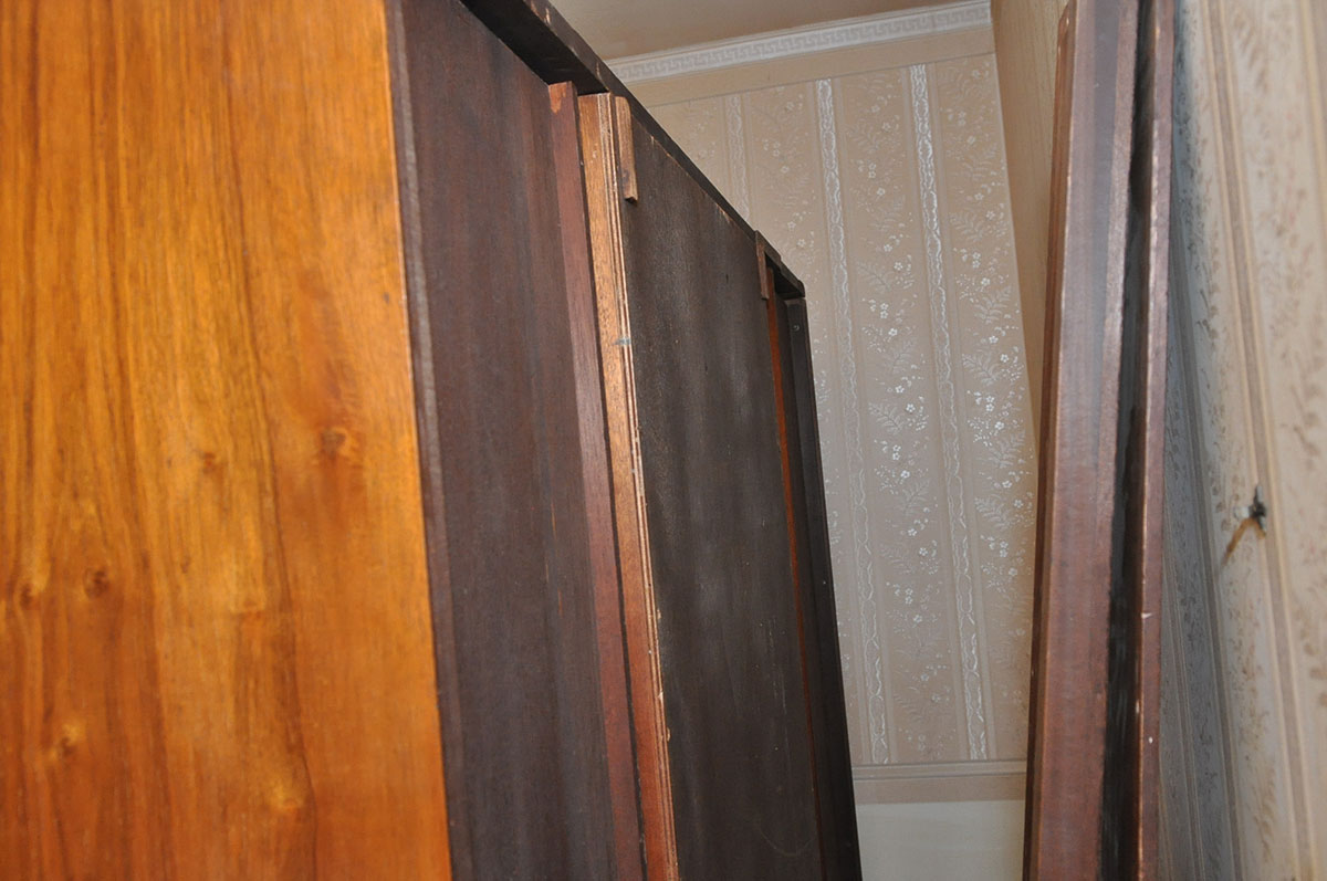 Vintage Art Deco Burlwood Triple Wardrobe by Excelsall