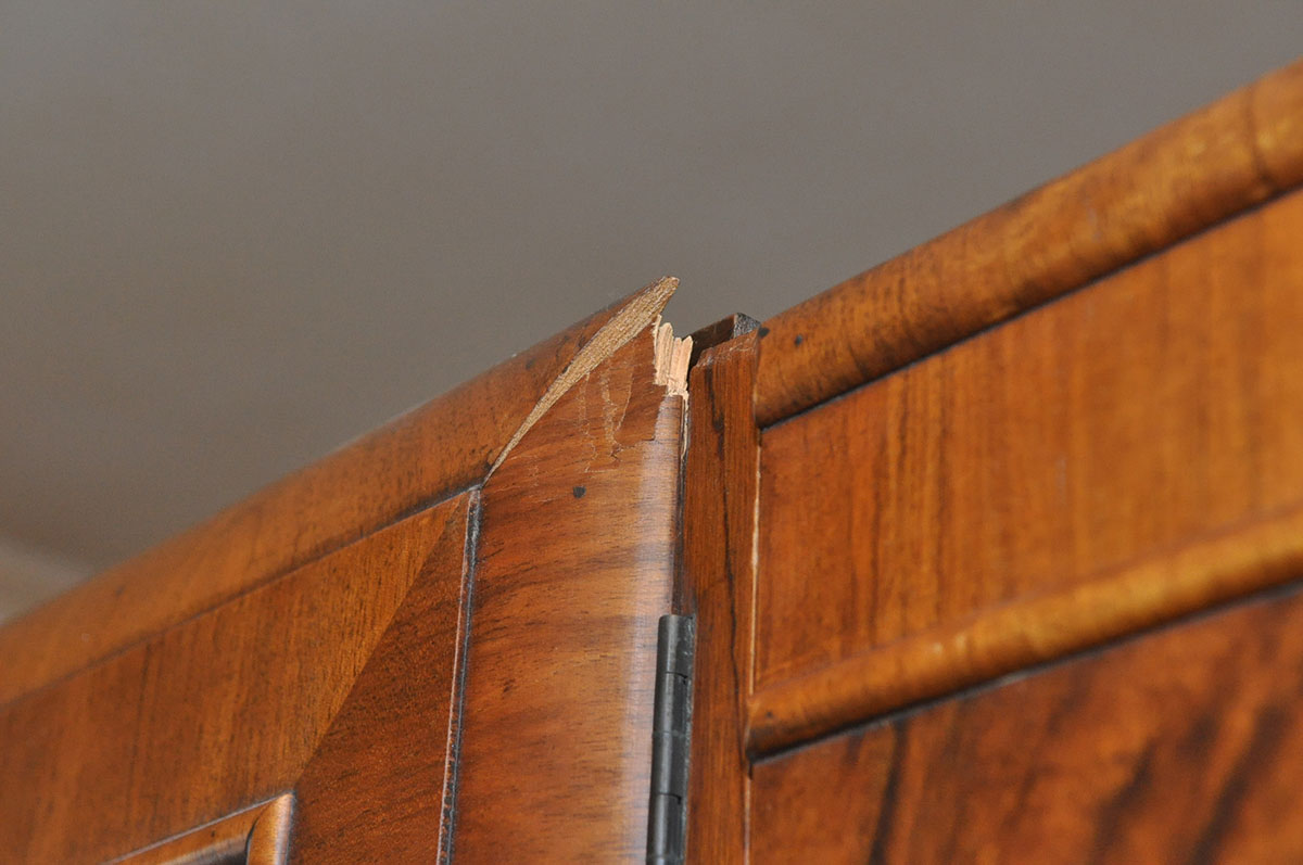 Vintage Art Deco Burlwood Triple Wardrobe by Excelsall