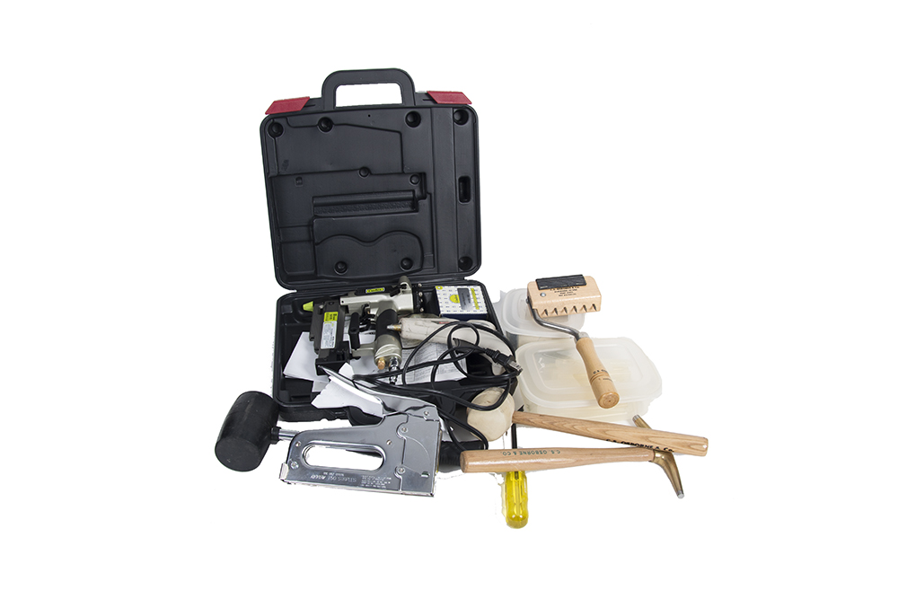 Basket of Upholsterer's Tools and Supplies