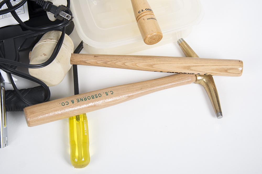 Basket of Upholsterer's Tools and Supplies