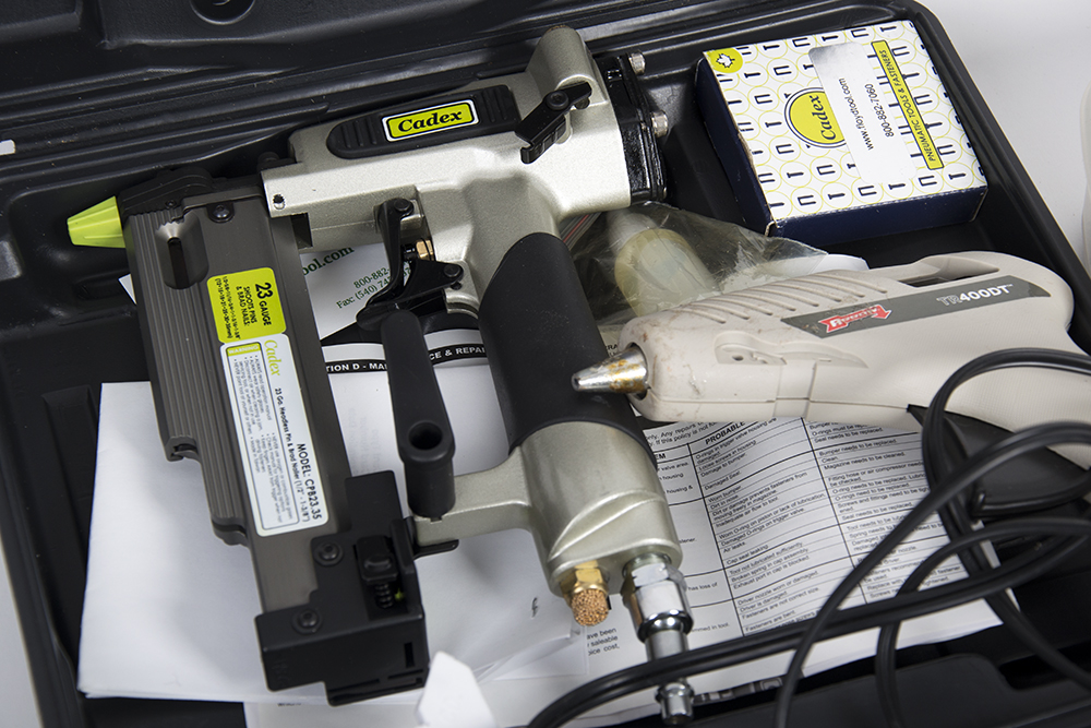 Basket of Upholsterer's Tools and Supplies