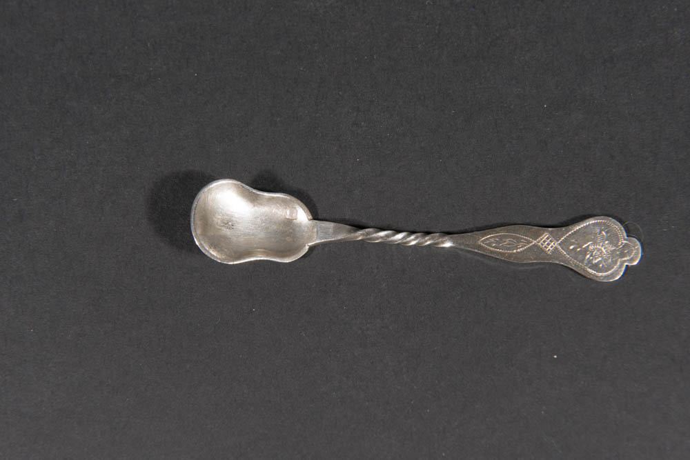 Antique Silver-Toned Salt Spoon