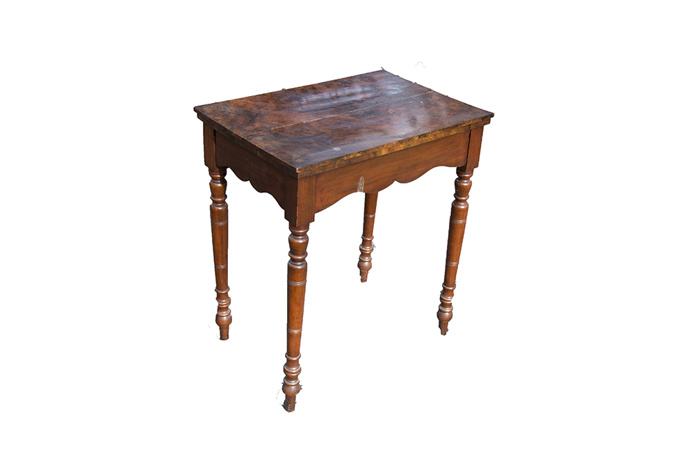 Antique Burl Top Table