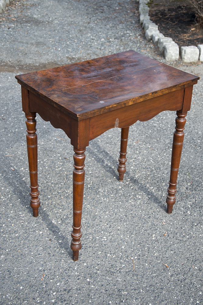 Antique Burl Top Table