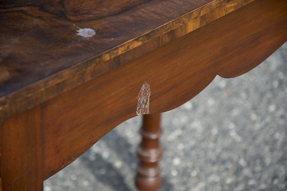 Antique Burl Top Table
