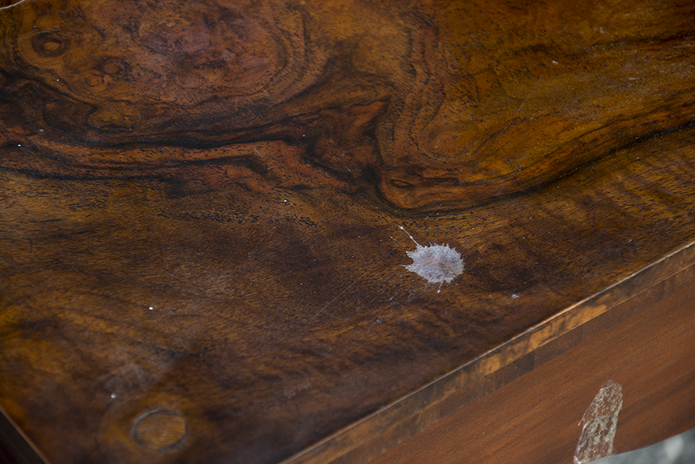 Antique Burl Top Table