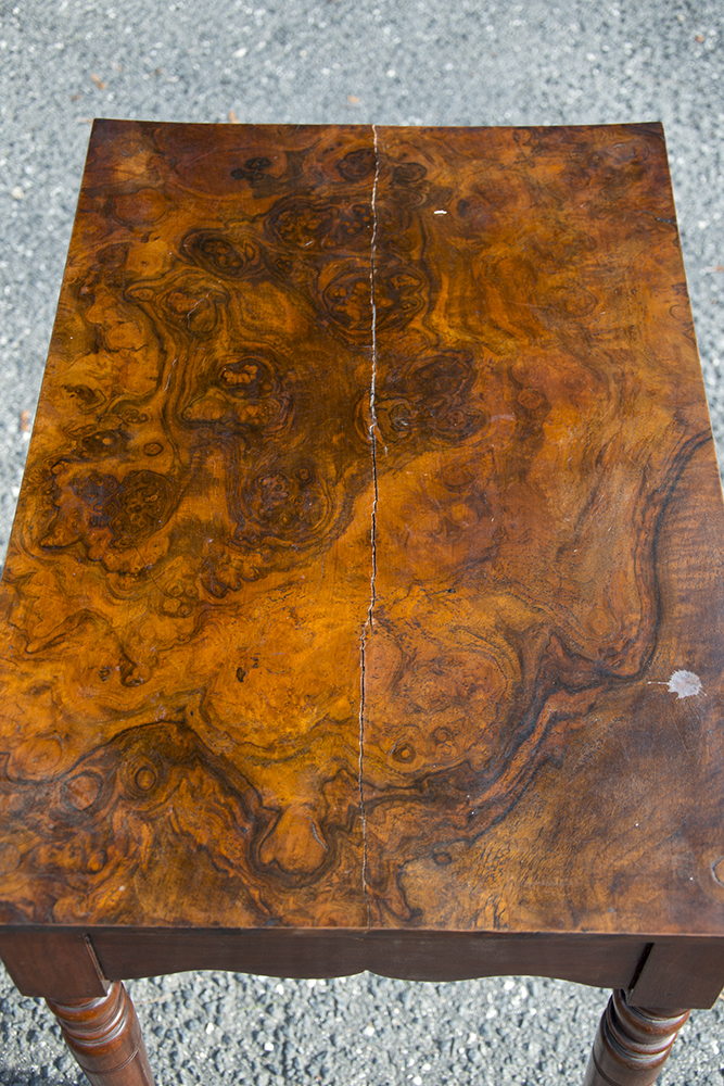 Antique Burl Top Table