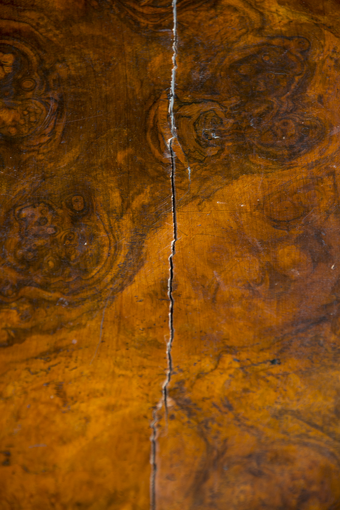 Antique Burl Top Table