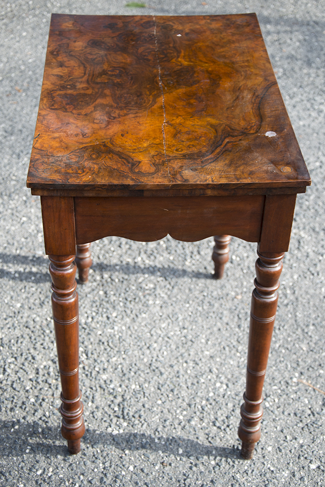 Antique Burl Top Table