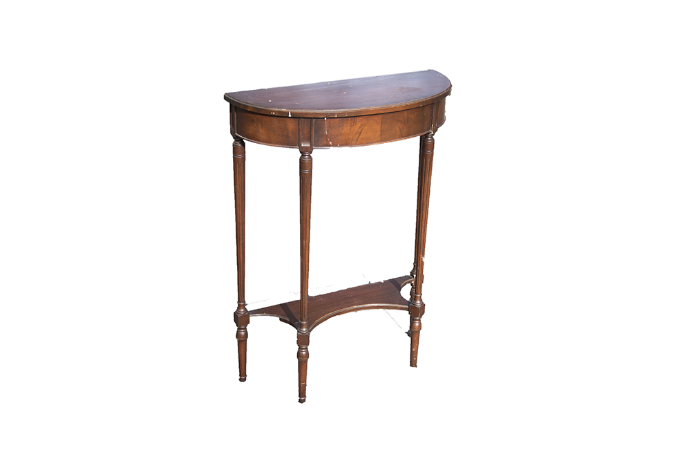 Sheraton Style Demi-Lune Table