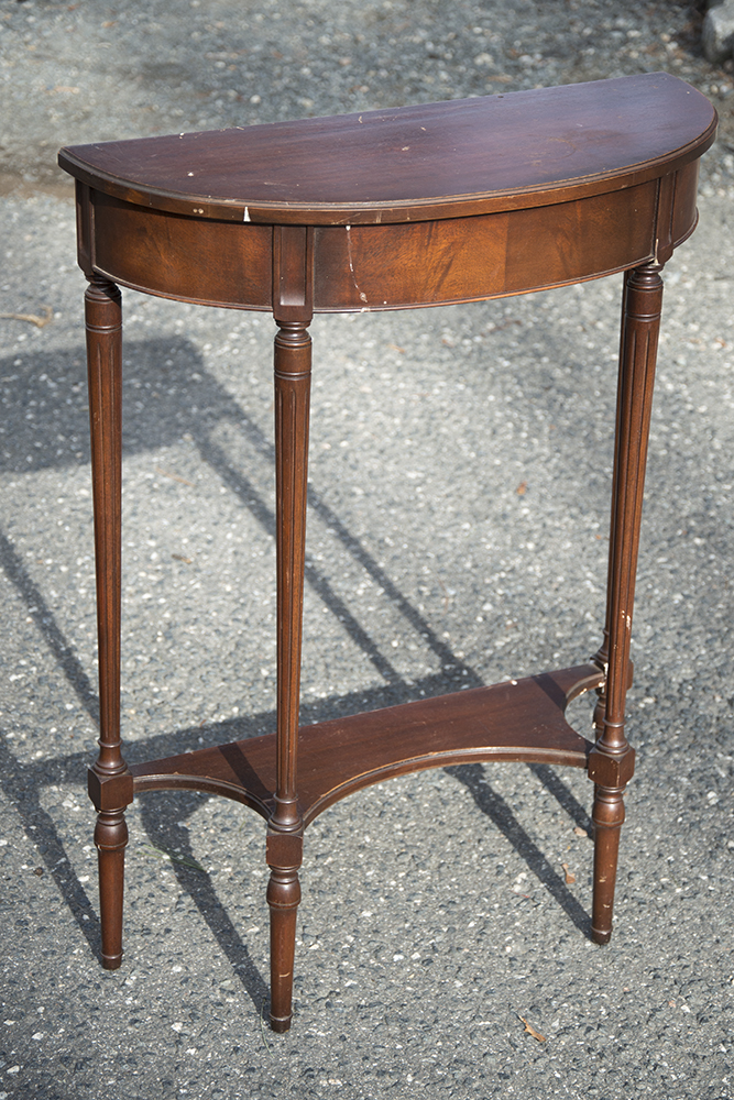 Sheraton Style Demi-Lune Table