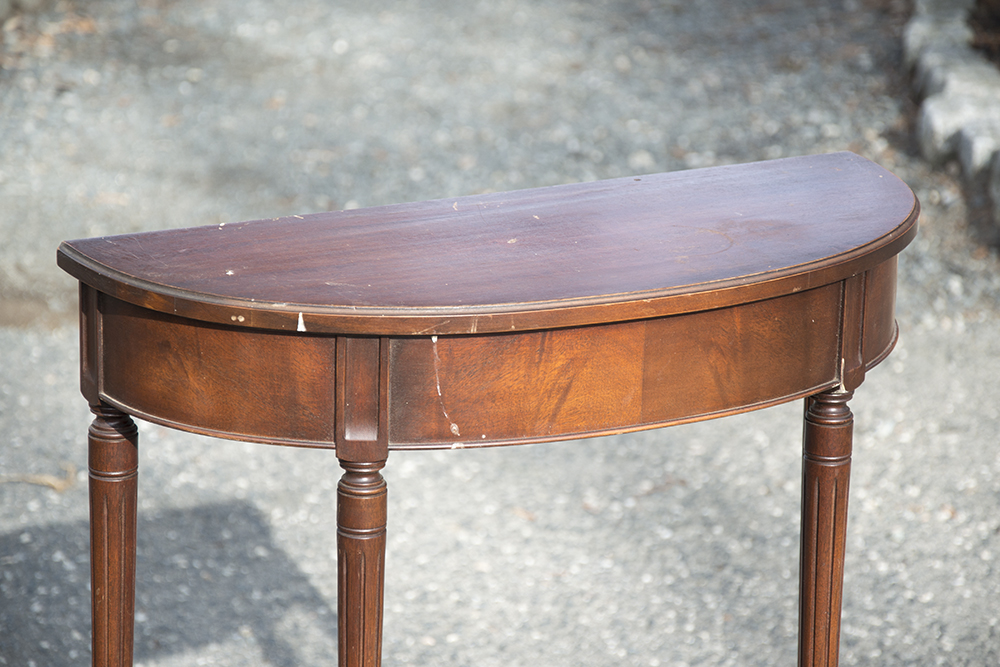 Sheraton Style Demi-Lune Table