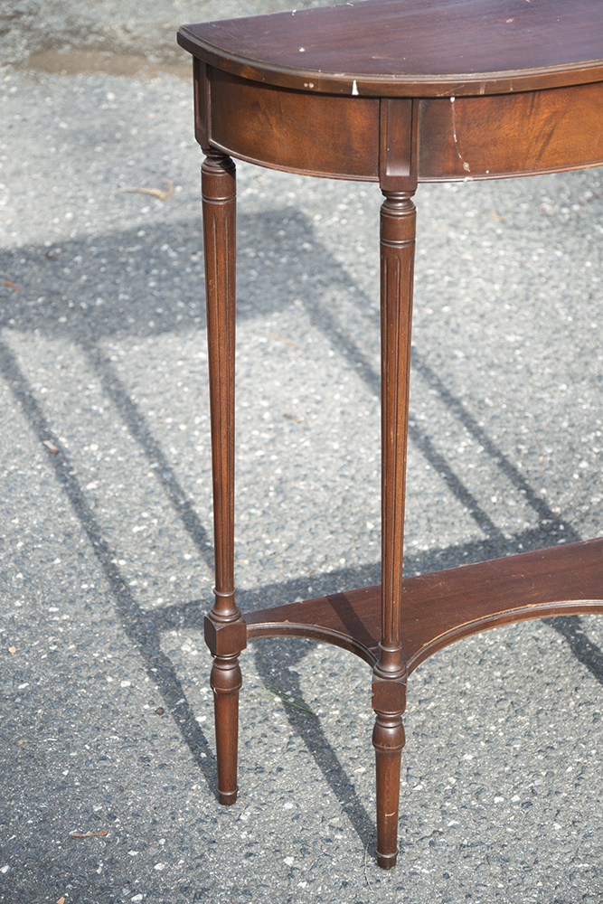 Sheraton Style Demi-Lune Table