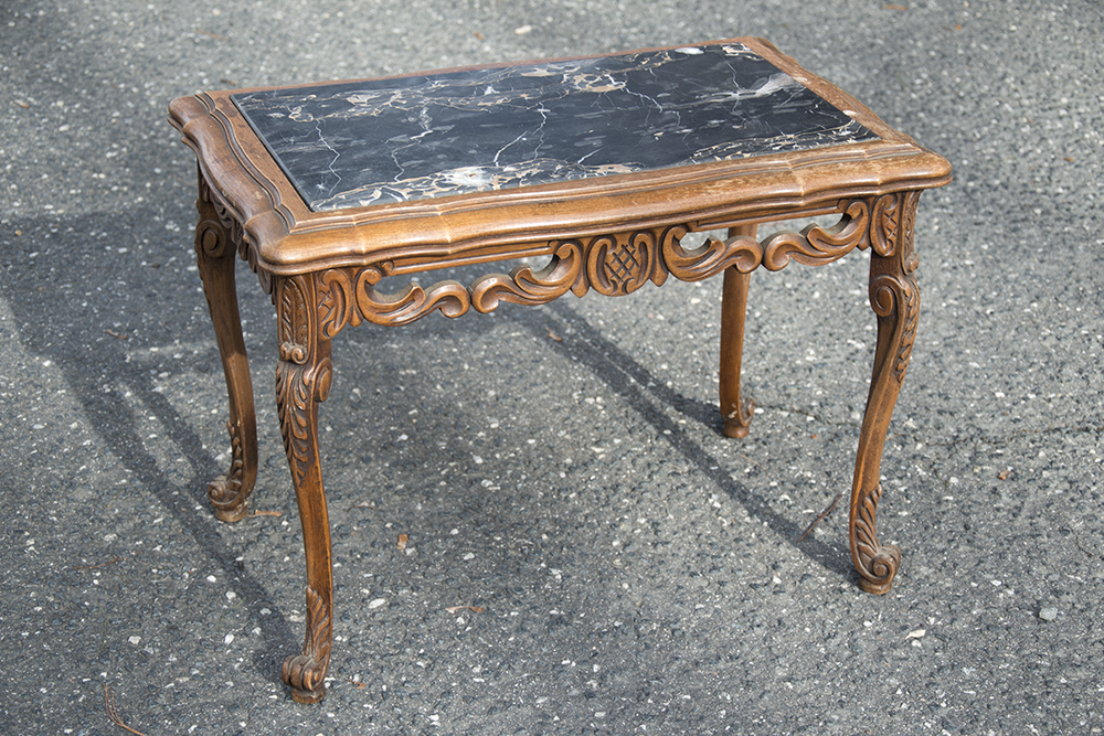 Vintage Marble Top Rococo Style Table