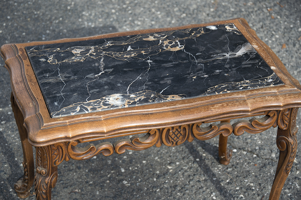 Vintage Marble Top Rococo Style Table