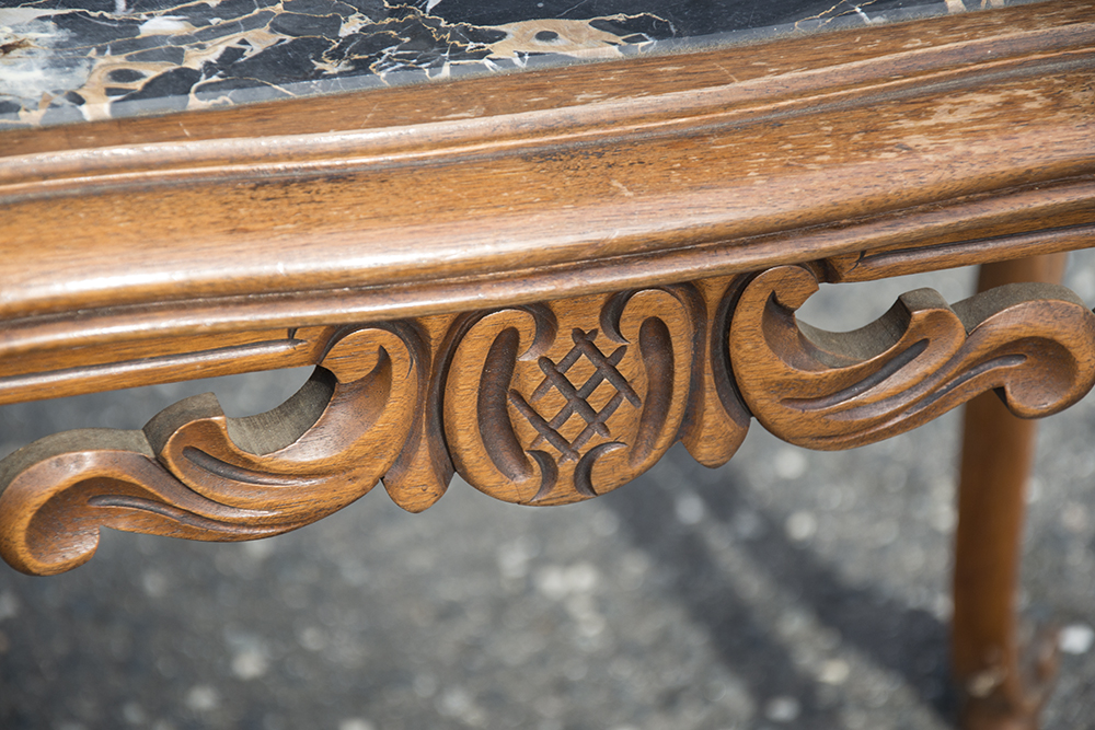 Vintage Marble Top Rococo Style Table