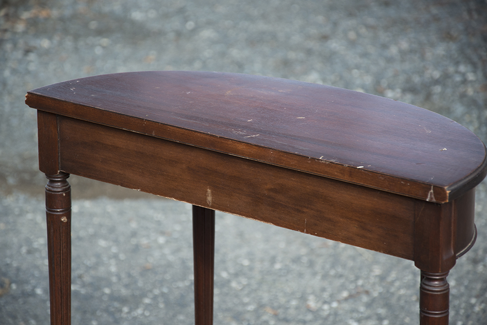 Sheraton Style Demi-Lune Table