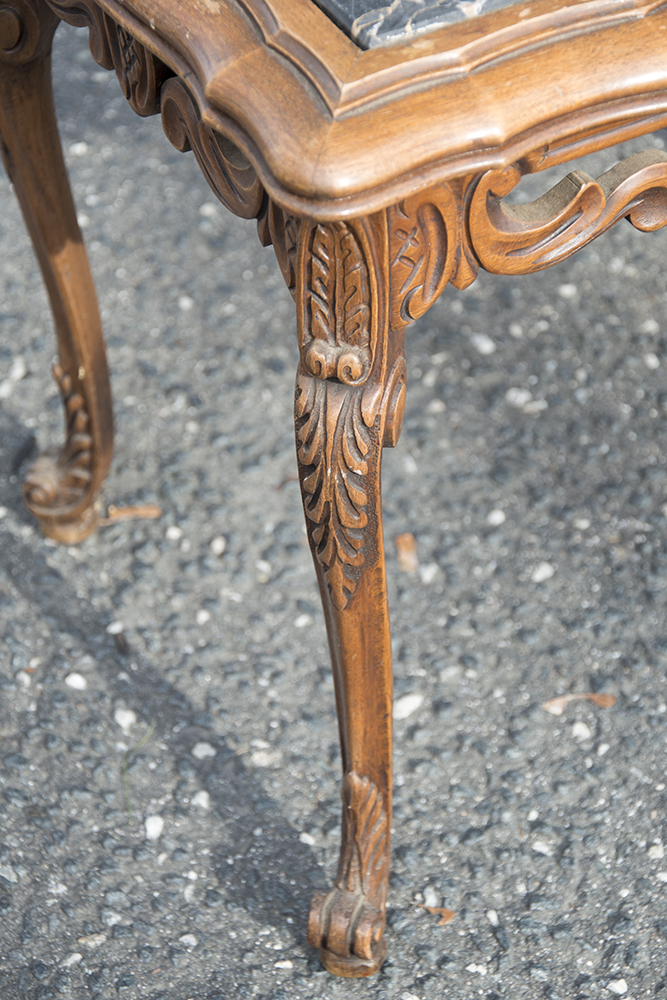 Vintage Marble Top Rococo Style Table