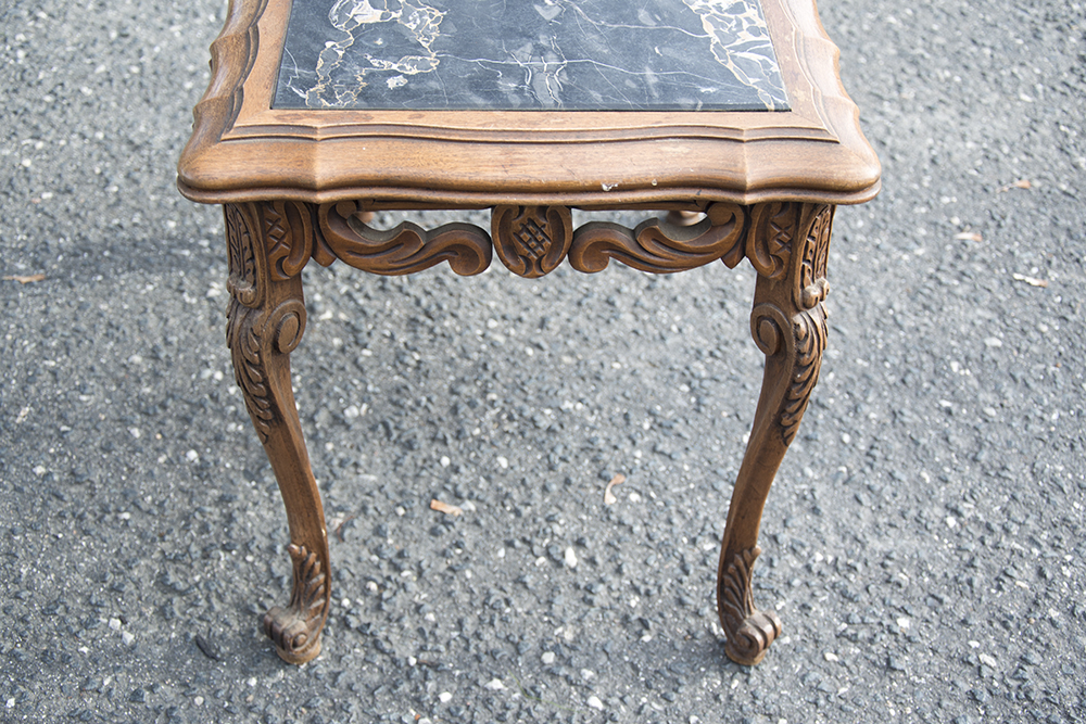 Vintage Marble Top Rococo Style Table