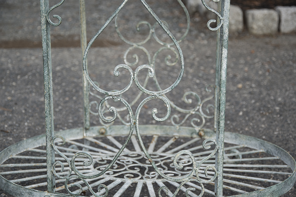 Wrought Iron and Glass Table