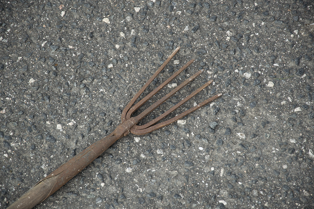 Vintage Iron and Wood Fish Spear
