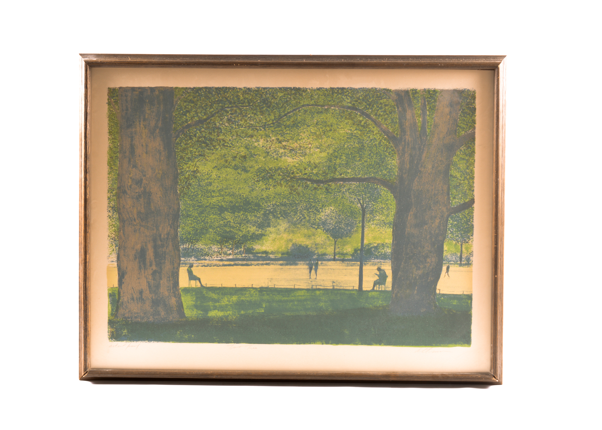 Signed Artist Proof Lithograph "Two Trees" by Harold Altman