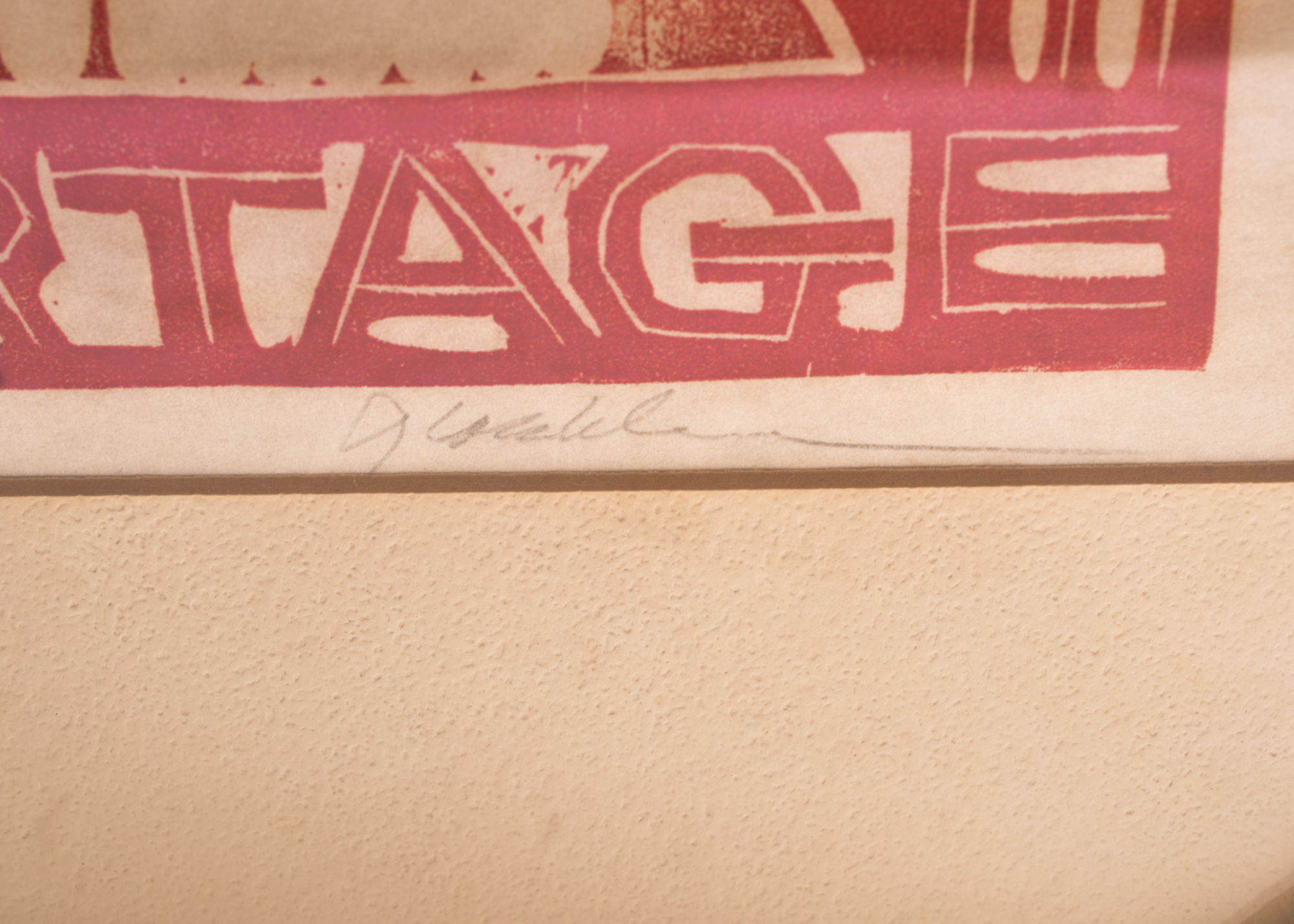 Signed, Limited Editon Raymond Gloeckler Wood Block Print "The Man From Portage"