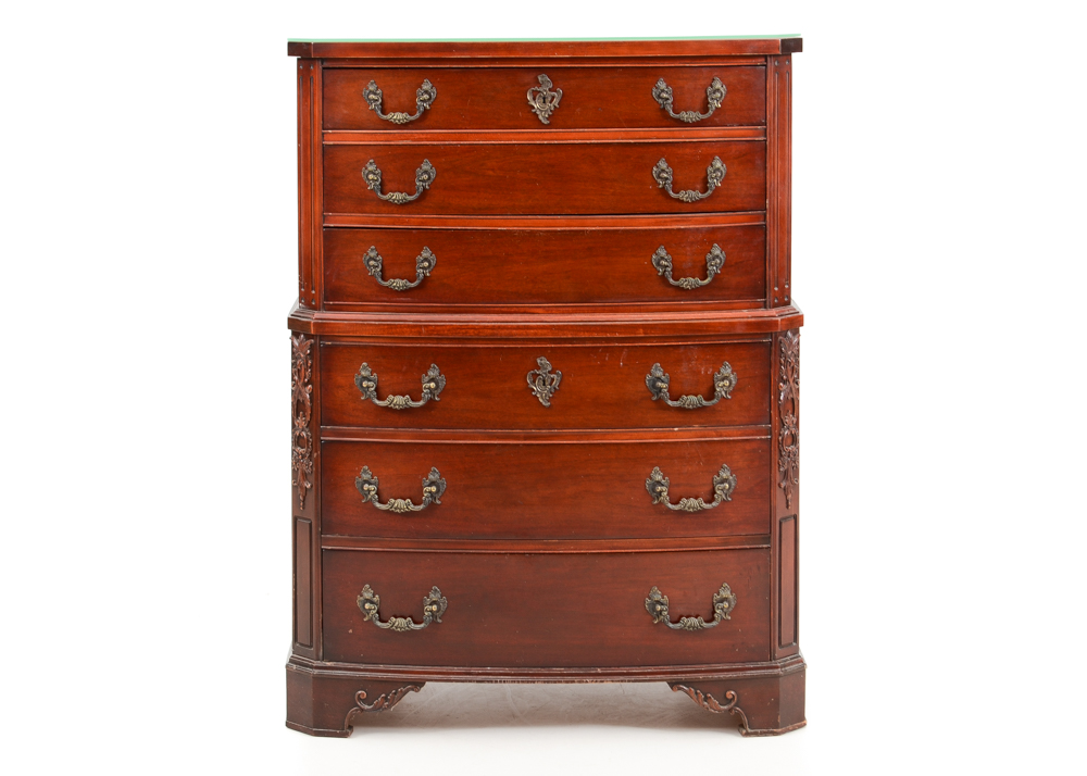 Red Mahogany Georgian Style Chest-on-Chest
