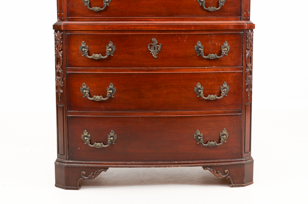 Red Mahogany Georgian Style Chest-on-Chest