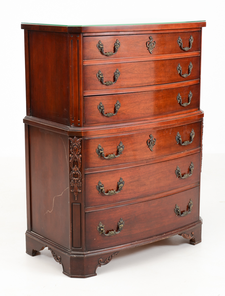 Red Mahogany Georgian Style Chest-on-Chest